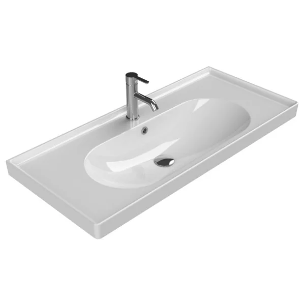 Turkuaz Seramik Cerastyle Arya 100x45 cm Etajerli Lavabo - Görsel 2