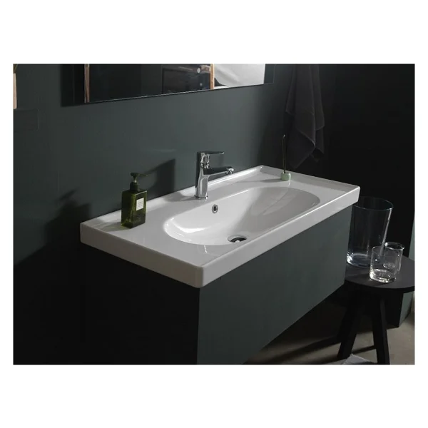 Turkuaz Seramik Cerastyle Arya 100x45 cm Etajerli Lavabo - Görsel 4