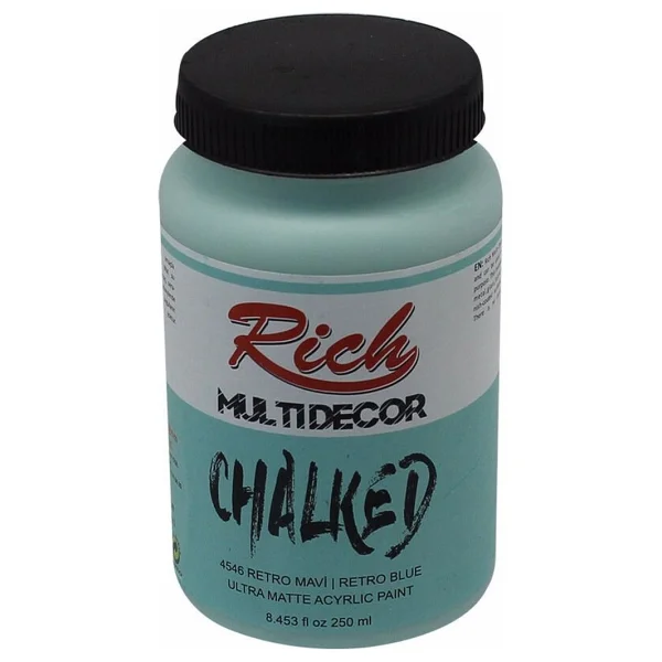 Rich Multi Decor Chalked Ultra Mat 250 cc 4546 Retro Mavi Akrilik Boya - Görsel 7