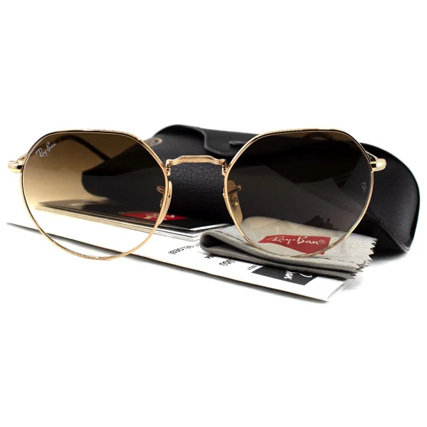 Ray-Ban Jack 3565 001/51 Gold-Brown Güneş Gözlüğü - Görsel 4