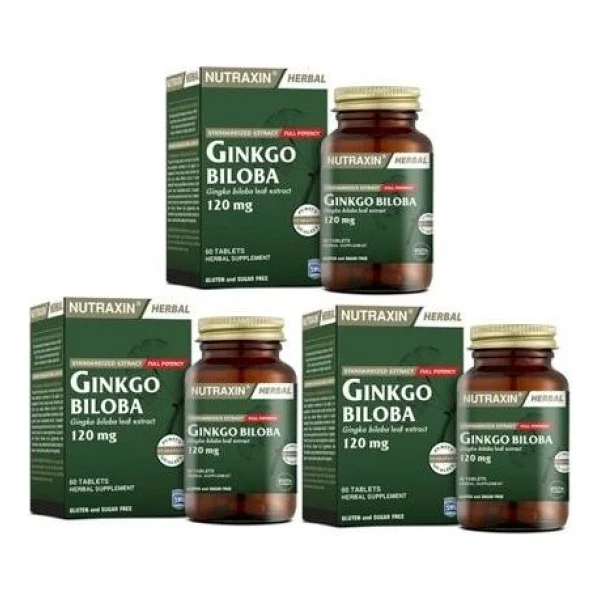 Nutraxin Ginkgo Biloba 60 Tablet 3 Adet - Görsel 2