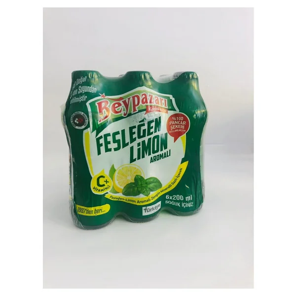 Beypazarı Fesleğen Limon Aromalı Maden Suyu 6x200 ml - Görsel 2