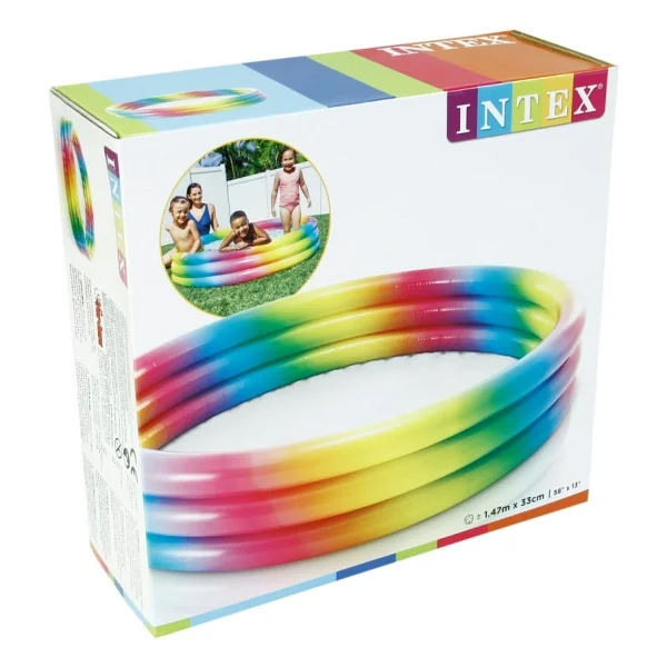 Intex 58439 147x33 cm Gökkuşağı Desenli Şişme Havuz - Görsel 2