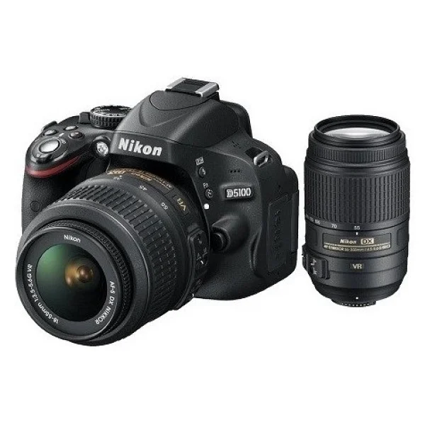 Nikon D5100 + 18-55mm + 55-300mm Lens DSLR Fotoğraf Makinesi - Görsel 2