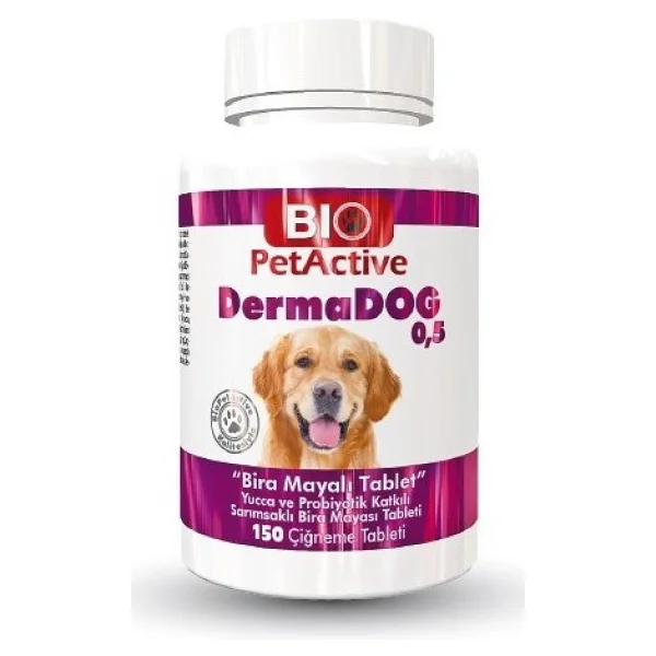 Bio Pet Active Biopetactive Çiğneme Tableti Dermadog 0,5 (Yucca, Biotin Katkılı Sarımsak Tablet- 150) 75Gr - Görsel 3