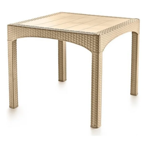 Omnipazar SY-2574 Bej Rattan Kare Masa 34036 - Görsel 2