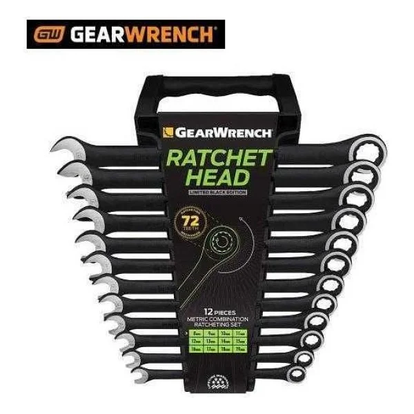 Gear Wrench 9412be Kombine Cırcırlı Anahtar Seti, Metrik, 12 Parça - Görsel 4