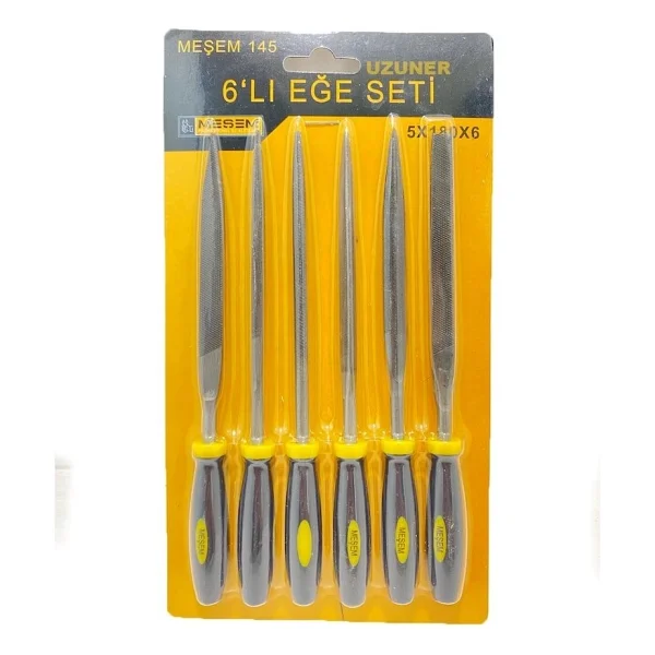Meşem Mini Eğe Seti Takımı Çeşitli Uçlu 6 Parça 5x180x6 - Görsel 7