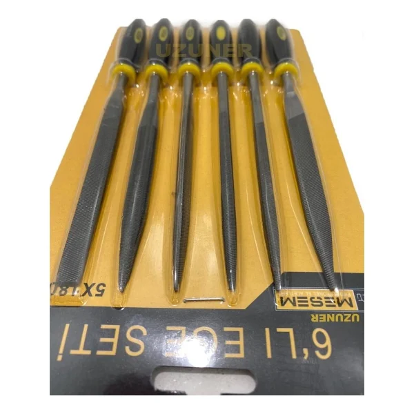 Meşem Mini Eğe Seti Takımı Çeşitli Uçlu 6 Parça 5x180x6 - Görsel 2