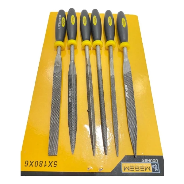 Meşem Mini Eğe Seti Takımı Çeşitli Uçlu 6 Parça 5x180x6 - Görsel 3