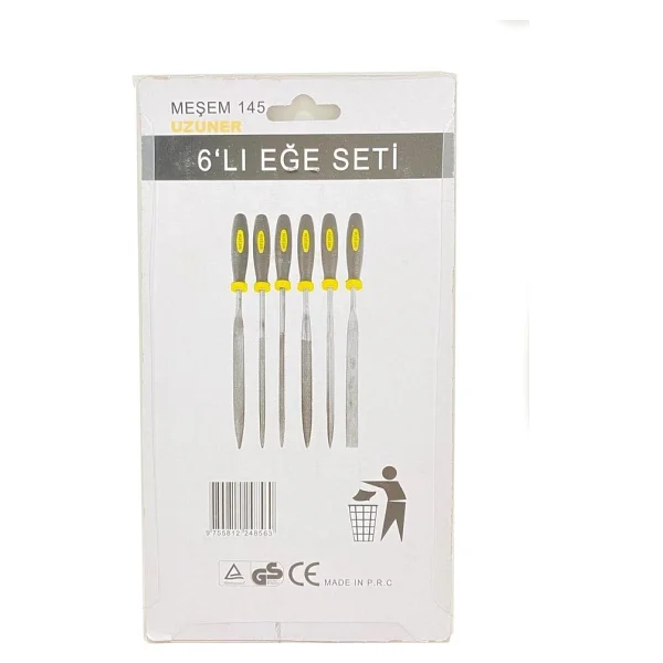 Meşem Mini Eğe Seti Takımı Çeşitli Uçlu 6 Parça 5x180x6 - Görsel 4