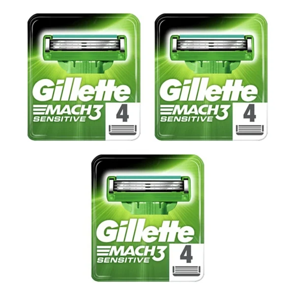 Gillette Mach3 Sensitive 4'lü Yedek Tıraş Bıçağı x 3 Adet - Görsel 2