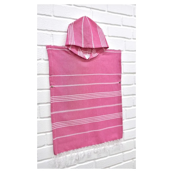 Mina'nın Düşleri Peştemal Çocuk Panço Çizgili Pembe - 7 - 8 Yaş - Görsel 2