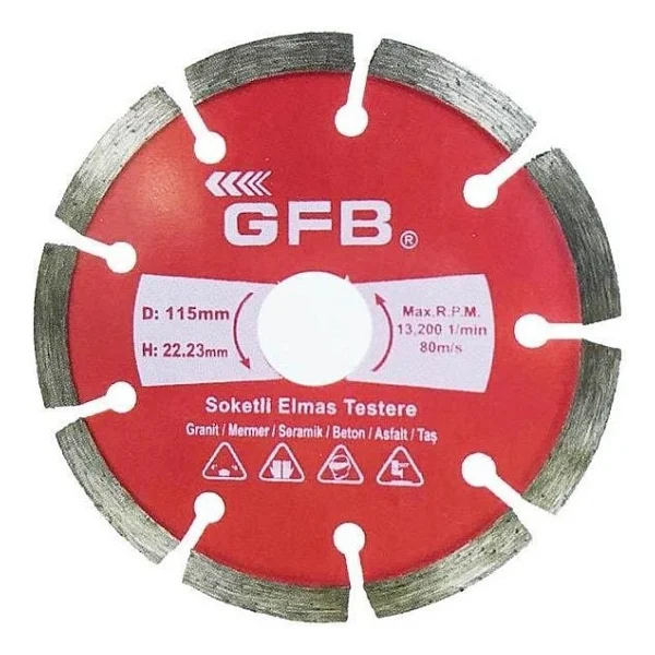 Gfb Soketli Elmas Beton Mermer Kesici 115mm - Görsel 2