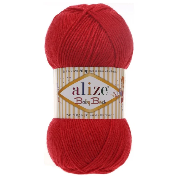 Alize Baby Best El Örgü ipi 354 Gül - Görsel 7