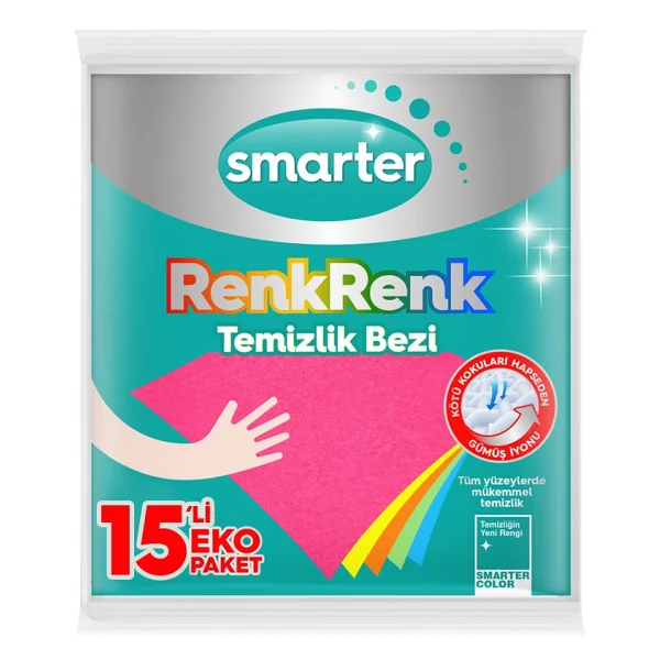 Smarter Renkrenk Temizlik Bezi 15'li - Görsel 2