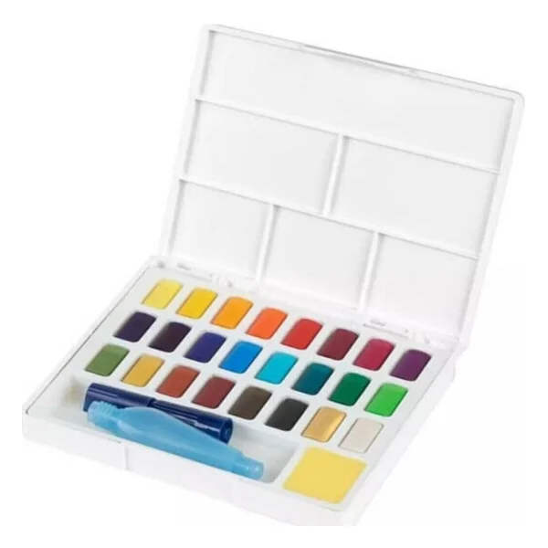 Faber-Castell Faber Castell Creative Watercolor Tablet Sulu Boya Seti 24 Renk Su Hazneli Fırça - Renkli - Görsel 5