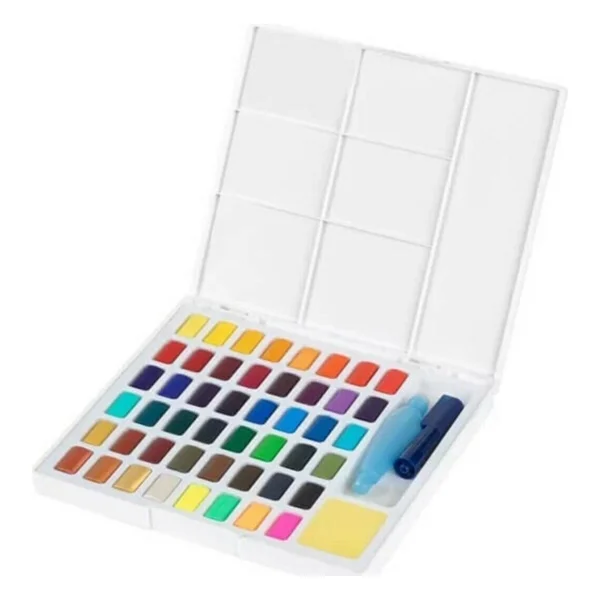 Faber-Castell Faber Castell Creative Watercolor Tablet Sulu Boya Seti 48 Renk Su Hazneli Fırça - Renkli - Görsel 5