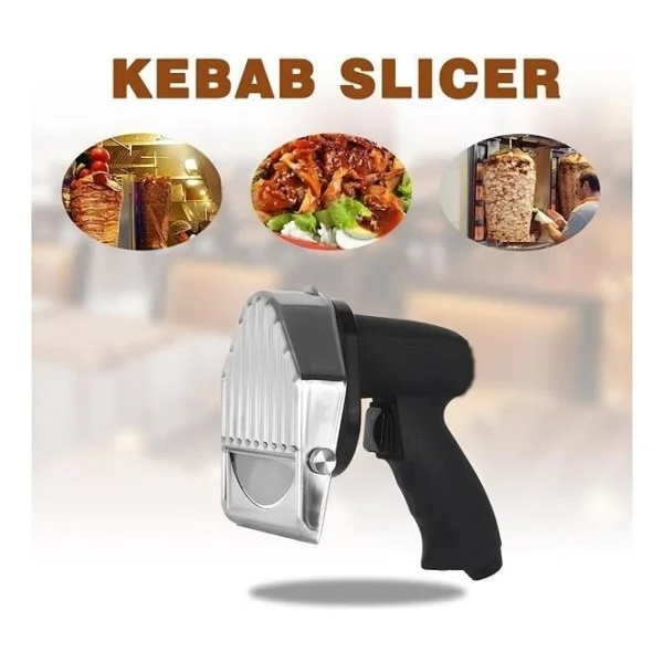 Geseus Döner Kesme Makinası Elektirikli+yedek Tavuk Döner Kesme Bıçağı+ful Yedek Parça Seti Siyah - Görsel 3