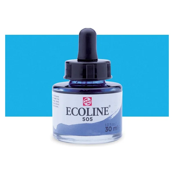 Talens Ecoline 30 ml 505 Ultramarine Light Sıvı Sulu Boya - Görsel 2
