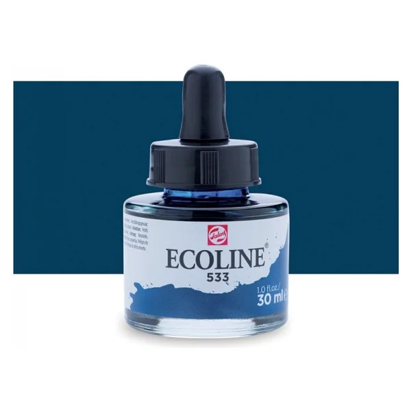 Talens Ecoline 30 ml 505 Ultramarine Light Sıvı Sulu Boya - Görsel 6