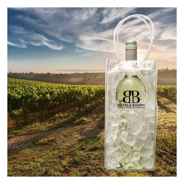 Bottle Buddy Ice Bag Taşınabilir Şişe Soğutucu Buz Çantası Şeffaf - Görsel 2