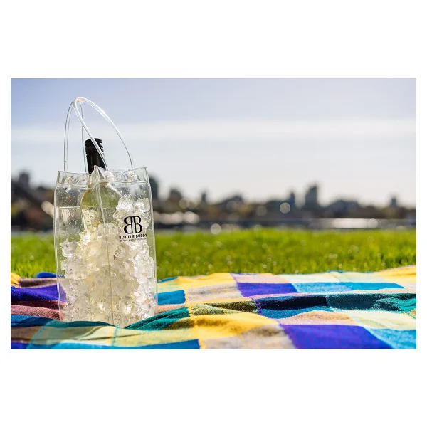 Bottle Buddy Ice Bag Taşınabilir Şişe Soğutucu Buz Çantası Şeffaf - Görsel 3