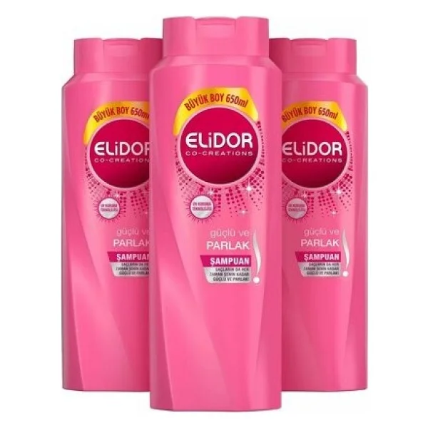 Elidor Superblend Güçlü ve Parlak 650 ml 3 Adet Şampuan - Görsel 2
