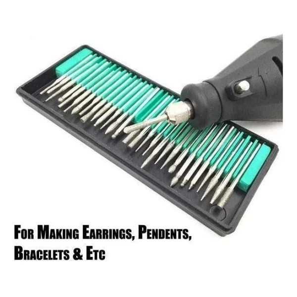 Elmas Freze Taşlama İğne Zımpara 30lu Set 2.35mm 3mm Dremel Hobi - Görsel 5