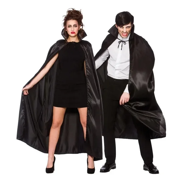 Siyah Renk Yakalı Halloween Pelerini 120 cm - Görsel 6