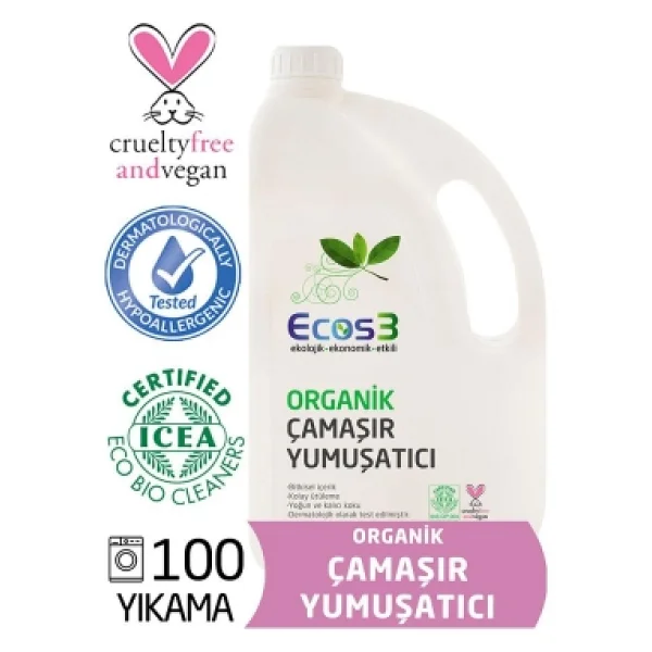 Ecos3 Organik Konsantre Bitkisel Yumuşatıcı 2.5 lt - Görsel 4