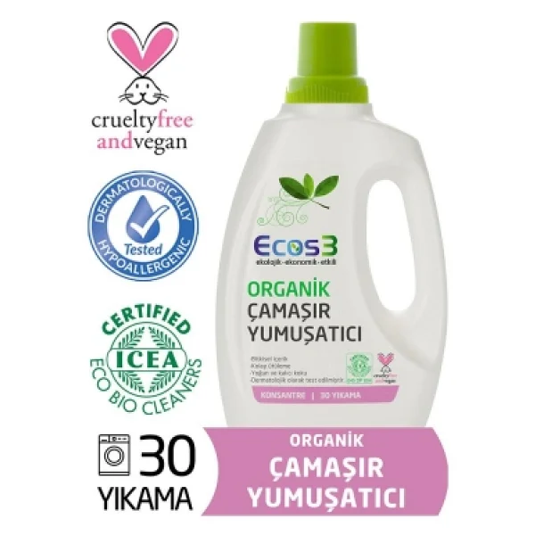 Ecos3 Organik Konsantre Bitkisel Yumuşatıcı 750 ml - Görsel 3