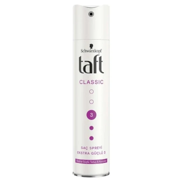 Taft Classic Ekstra Güçlü 250 ml Saç Spreyi - Görsel 6