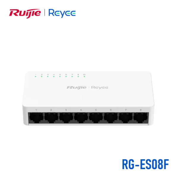 Ruijie Reyee RG-ES08F 8 Port 10/100 Yonetılemez Desktop Switch Plastik Kasa - Görsel 4