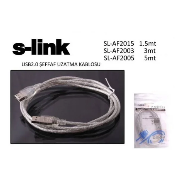S-link SL-AF2005 5 m USB 2.0 Uzatma Kablosu - Görsel 4