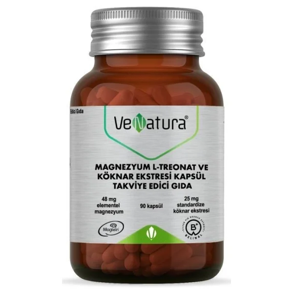 Venatura Magnezyum L-Treonat ve Köknar Ekstresi 90 Kapsül - Görsel 2
