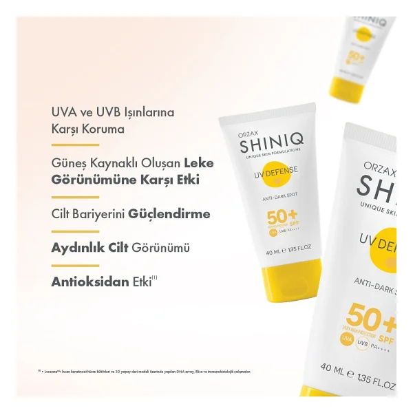 Shiniq UV Defense Anti-Dark Spot 40 ml 50 Faktör Güneş Kremi - Görsel 2