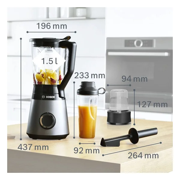 Bosch MMB6177S VitaPower 1200 W Blender Seti - Görsel 2