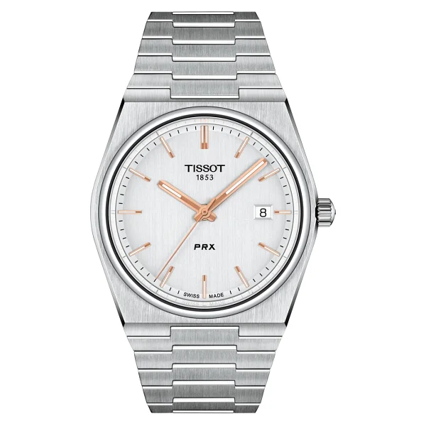 Tissot PRX 40mm T137.410.11.031.00 Çelik Kordon Beyaz Erkek Kol Saati - Görsel 6