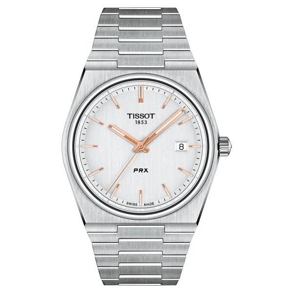 Tissot PRX 40mm T137.410.11.031.00 Çelik Kordon Beyaz Erkek Kol Saati - Görsel 5