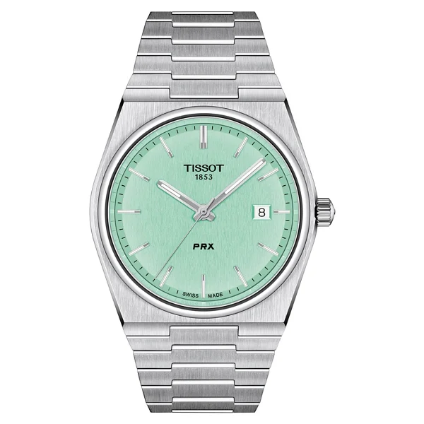 Tissot PRX 40mm T137.410.11.091.01 Çelik Kordon Mint Yeşili Erkek Kol Saati - Görsel 3