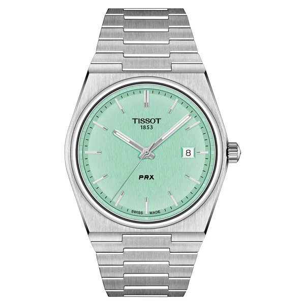 Tissot PRX 40mm T137.410.11.091.01 Çelik Kordon Mint Yeşili Erkek Kol Saati - Görsel 2