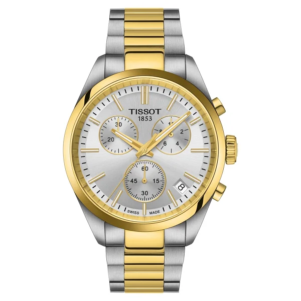 Tissot PR 100 Chronograph T150.417.22.031.00 Gümüş-Altın Erkek Kol Saati - Görsel 3