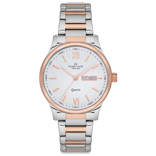 Nacar NC31-29B155-EWM Metal Kordon Gümüş-Rose Gold Erkek Kol Saati - Görsel 2