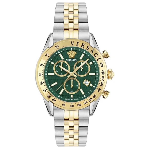Versace Chrono Master VRSCVE8R00524 Altın-Yeşil Erkek Kol Saati - Görsel 7
