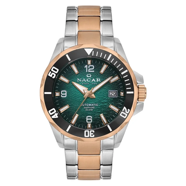 Nacar NC36-291738-ENM Rose Gold-Yeşil Erkek Kol Saati - Görsel 2