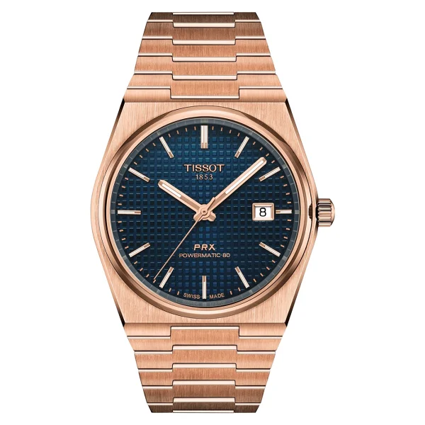Tissot PRX Powermatic 80 T137.407.33.041.00 Çelik Kordon Rose Gold-Mavi Erkek Kol Saati - Görsel 2