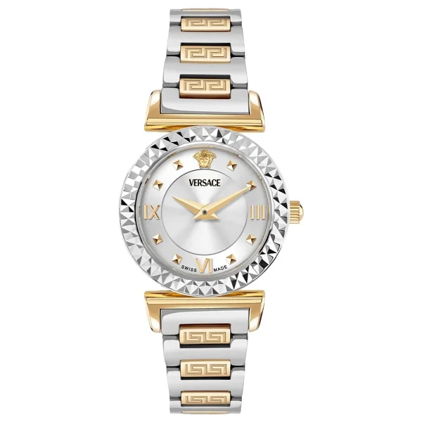 Versace Mini Vanity VRSCVEGFA0525 Gümüş-Altın Kadın Kol Saati - Görsel 4