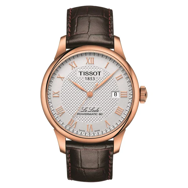 Tissot Le Locle Powermatic 80 T006.407.36.033.00 Deri Kordon Kahverengi-Rose Gold Erkek Kol Saati - Görsel 3