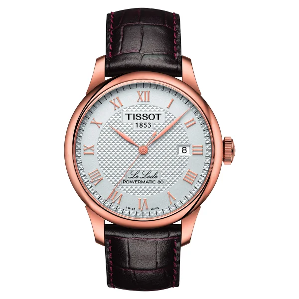 Tissot Le Locle Powermatic 80 T006.407.36.033.00 Deri Kordon Kahverengi-Rose Gold Erkek Kol Saati - Görsel 2